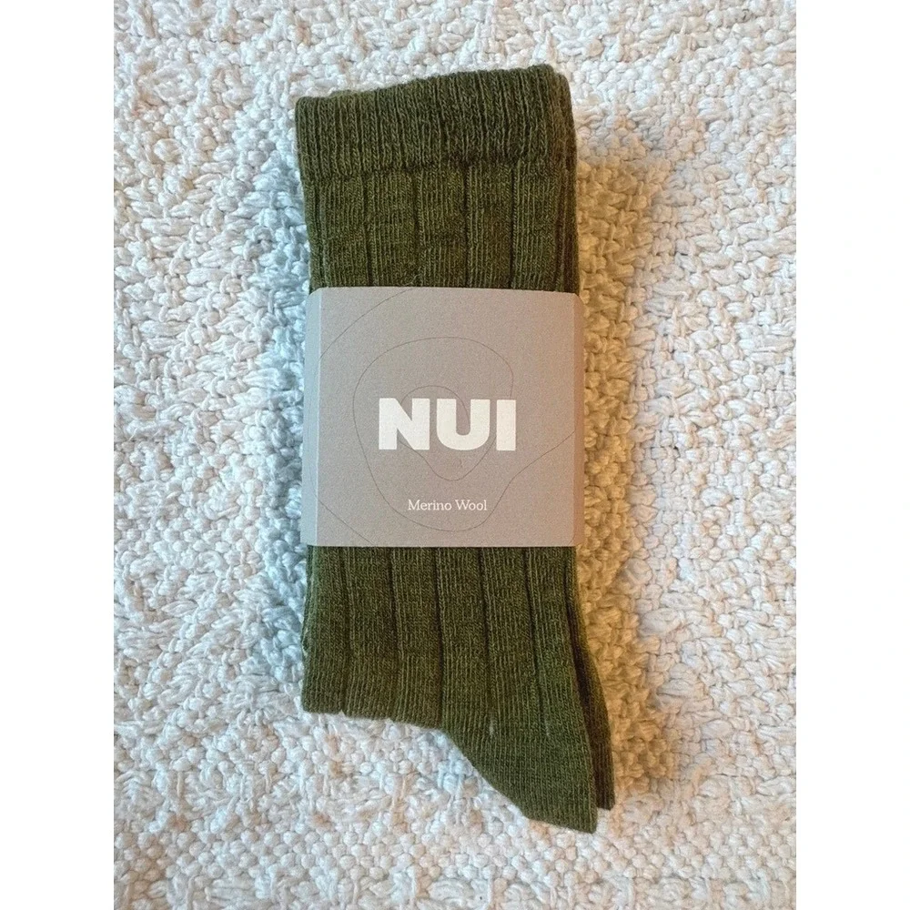 Nui Organics Nature Socks Grass Green 4/6y